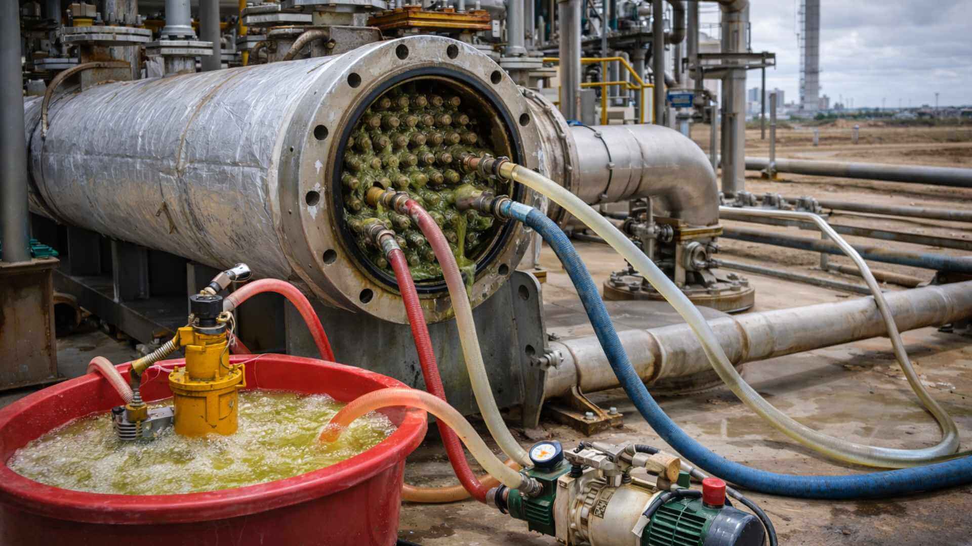 הסרת אבנית בתעשיית הנפט והגז